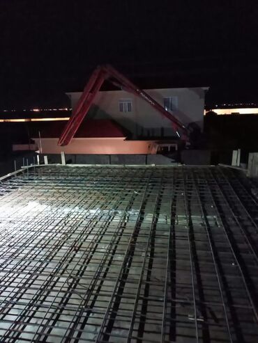 Döşəmə işləri: Her bir formada beton işlerin icra edirik temel manalit kemer stiyaşka