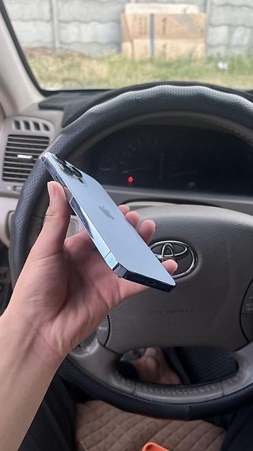 iphone 13 p: IPhone 13 Pro Max, Б/у, 128 ГБ, Голубой, Защитное стекло, Чехол, Коробка, 79 % — 2