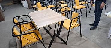 masa restoran: Stullar ilə, Kvadrat masa, 4 nəfər — 5