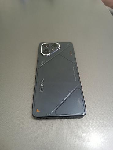 Уюлдук телефондор жана аксессуарлар: Tecno Pova 7, Колдонулган, 128 ГБ, түсү - Боз, 2 SIM — 1
