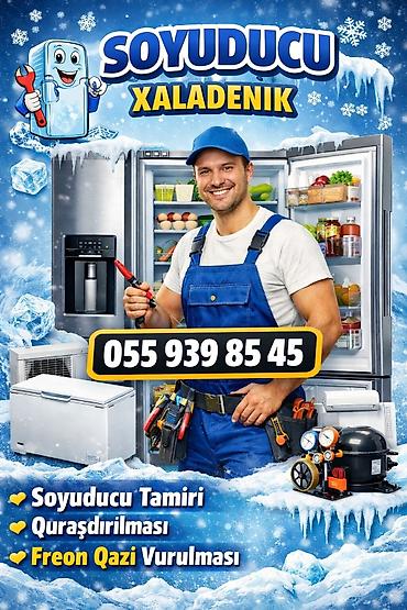 Soyuducu təmiri: Xaladennik və soyuducu xidmətləri Xidmətlər: - Soyuducu təmiri - — 1