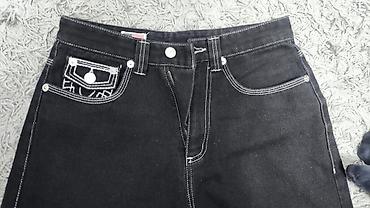 Джинсы: Джинсы True Religion, черные, made in USA. - Плотный деним глубокого — 3