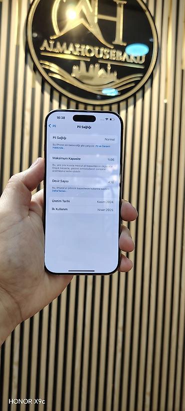 iphone usb: IPhone 16 Pro, 128 GB, Desert Titanium, Simsiz şarj, Sənədlərlə, Face ID — 7