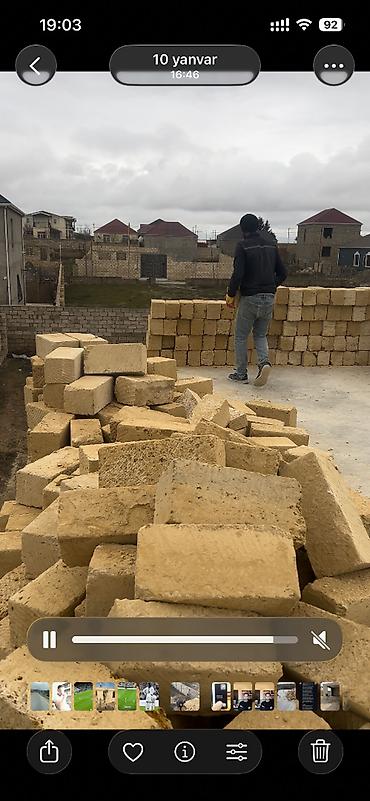gips blok: Bakı şəhəri ərazisində fəhlə işləri. Daş qum sement və.s tikinti — 1