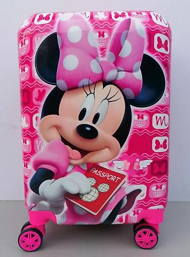 Rančevi, torbe i koferi: Dečiji set kofera Minnie Mouse – 3 dela, pink - Dizajn: živopisni — 3