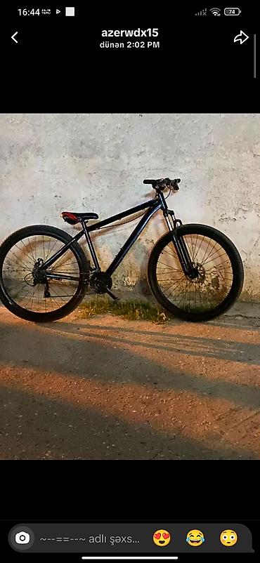 velosiped dağ: Şəhər və yüngül off-road üçün uyğun dağ velosipedi. - Rəng: qara, mat — 2