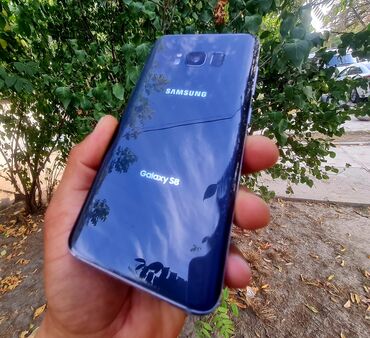 samsung beam: Samsung Galaxy S8, Колдонулган, 128 ГБ, түсү - Көк, 2 SIM