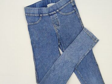 legginsy dzinsowe tschibo: Spodnie jeansowe, H&M, 9 lat, 128/134, stan - Bardzo dobry
