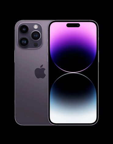 Apple iPhone: IPhone 14 Pro, Новый, 256 ГБ, Deep Purple, Зарядное устройство, Коробка, 100 %