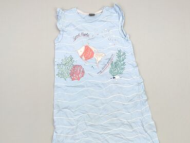 błękitna sukienka midi: Sukienka, Little kids, 8 lat, 122-128 cm, stan - Dobry