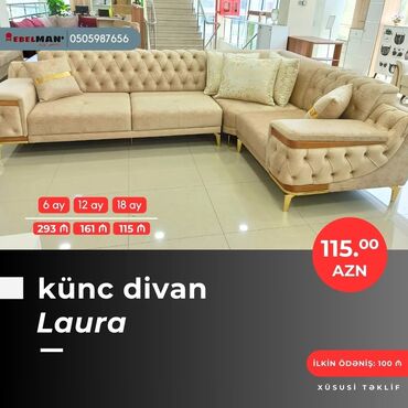 Divanlar: Künc divan, Yeni, Açılan, Bazalı, Parça, Şəhərdaxili pulsuz çatdırılma — 8