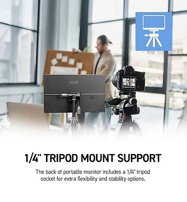 hd monitor: MSI PRO MP165 E6 portativ monitor - Ekran: 15.6 düym, Full HD — 4
