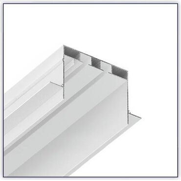 Аксессуары для осветительных приборов: Алюминевый профиль карниз для штор с подсветкой для ГКЛ и натяжных — 3