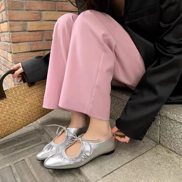 балетки джинсовые: Туфли, 37.5, Zara, Новый, цвет - Серебристый, Самовывоз, Платная доставка