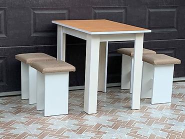 Masa və oturacaq dəstləri: Mətbəx üçün, Yeni, Açılmayan, Dördbucaq masa, 4 stul — 20