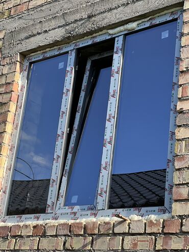 Готовые окна: Металлопластиковое готовое окно, Витражи, 150 * 150, Новый, Бесплатная установка