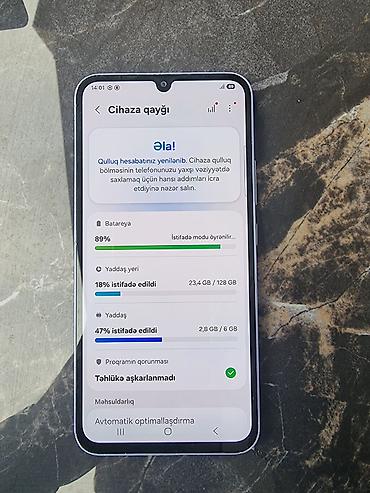 samsung notebook: Samsung Galaxy A34 5G, 128 GB, rəng - Bənövşəyi, Sensor, Barmaq izi, İki sim kartlı — 4