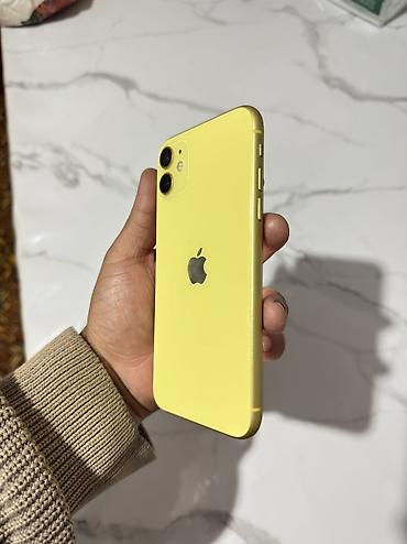 неликвид алабыз: IPhone 11, Колдонулган, 128 ГБ, Сары, 74 % — 5