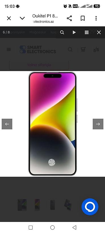 çanta: Oukitel P1 – 8 GB RAM, 256 GB yaddaşlı smartfon - Ekran: geniş tam — 3