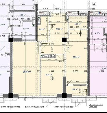 Продажа квартир: 2 комнаты, 86 м², Асанбай мкр Элитка, 6 этаж, ПСО (под самоотделку) — 3