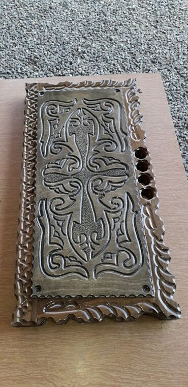 Nərdlər: Əl işi taxta nərd taxtaları - Material: möhkəm ağac, əl ilə oyma — 12