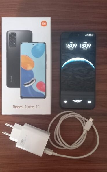 телефон iphone: Xiaomi Redmi Note 11, 128 ГБ, цвет - Черный, 
 Отпечаток пальца, Две SIM карты, Face ID