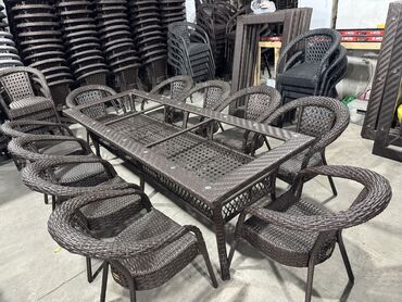 расширенный бак: Комплект садовой мебели, Ротанг