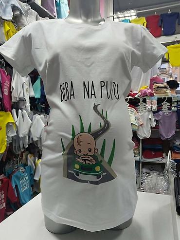 Majice kratkih rukava: Majice za trudnice sa štampom. Bele pamučne majice kratkih rukava sa — 12