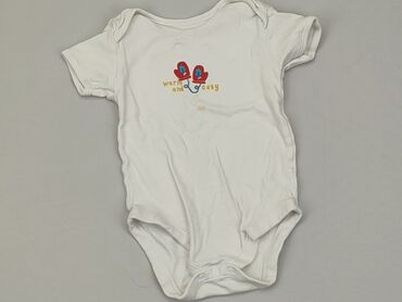 body niemowlęce białe z kołnierzykiem: Body, 9-12 m, 
stan - Dobry