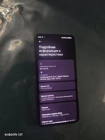 xiami 14: Xiaomi 12T Pro, 256 GB, rəng - Boz, 
 İki sim kartlı — 3