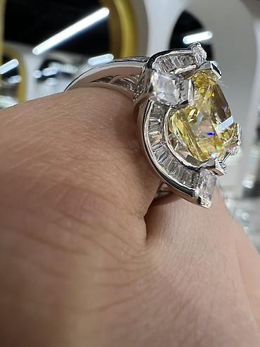 Серебряные украшения: Кольцо, Коктейльное, Проба 925, Женские, Фианит, Новый — 5