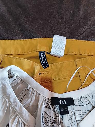 Ženski set: lagana bluza + pantalone - Bluza: bela, širokog kroja, od — 5