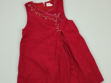 czerwona sukienka satyna: Sukienka, 3-4 lat, 98-104 cm, stan - Zadowalający
