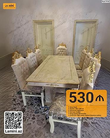 Ev və bağ: Klassik üslubda masa dəsti - Masa ölçüləri: 100 × 200 sm - Mexanizm — 1