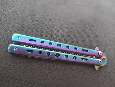 ovcu bıcağı: Rəngli metal örtüklü balisong (kəpənək bıçağı) trenyoru - Model — 1