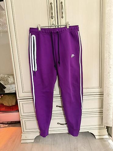 штаны джогеры: Мужские брюки, L, Nike, Новый, цвет - Фиолетовый, Самовывоз, Платная доставка — 1