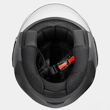 absima: LS2 otvorena kaciga za motocikl u mat crnoj boji, opremljena jasnim — 3