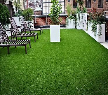 Резиновая плитка: Искусственный газон может играть роль основного элемента в ландшафтном — 3