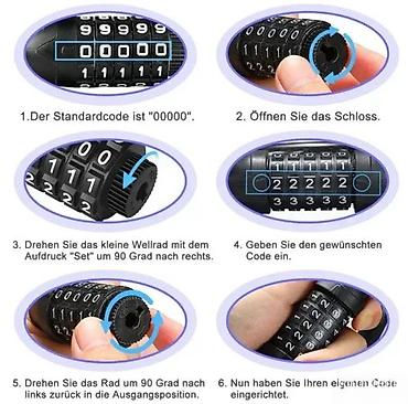 Dodaci za bicikl: Lanac za zaključavanje bicikla sa šifrom – PROVELO - Robustan lanac — 4