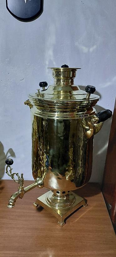 samovar 5l: 2022-ci ilin Tula istehsali samavar 7-litrlikdir, materiali; mis ve — 3