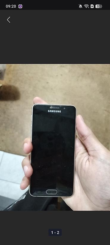 iphone x ucuz: Samsung Galaxy A3 2016, 16 GB, rəng - Sarı, Kredit, Qırıq, Barmaq izi — 1