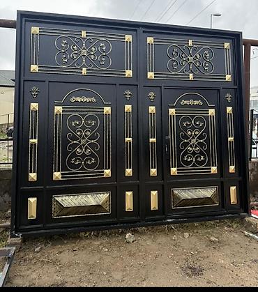 darvaza qapıları: Metal darvaza və giriş qapıları – fərqli dizaynlar - Material: qalın — 7
