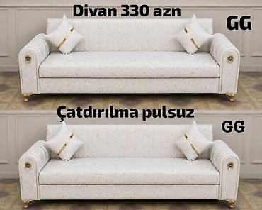 Divan – 330 AZN Çatdırılma pulsuz - Rəng: krem/açıq bej, naxışlı