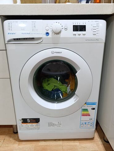 qızdırıcı ten: Paltaryuyan maşın Indesit, 7 kq, İşlənmiş
