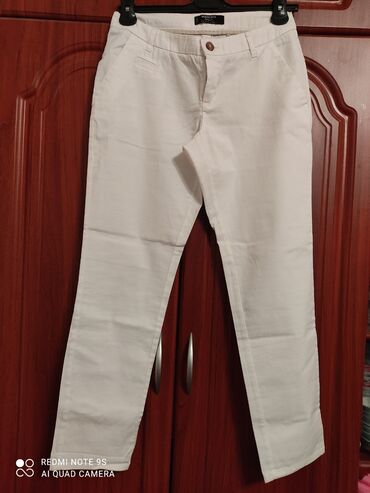 джинсы размер м: Повседневные брюки, Прямые, Хлопок, Низкая талия, Лето, XS (EU 34)