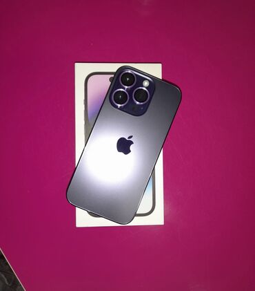 телефон fly 123: IPhone 14 Pro, 128 ГБ, Deep Purple, Отпечаток пальца, Беспроводная зарядка, Face ID