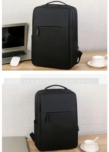 Noutbuklar üçün örtük və çantalar: Minimalist dizaynlı uniseks laptop çantası - Rəng: qara (şəkillərdə — 2