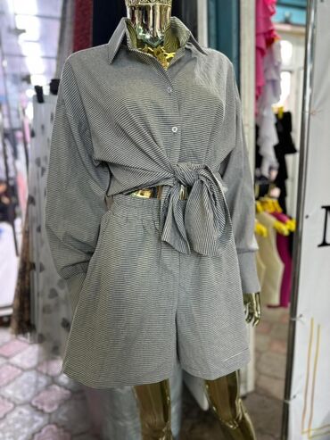 платья со шлейфом: Рубашка, Классическая модель, В полоску, Made in KG