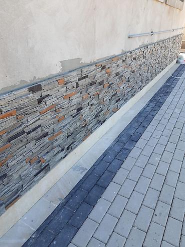 Fasad işləri: Kabançik travertin dekorativni daş usdasi -da lalafo.az — 16 Fasad işləri: Kabançik travertin dekorativni daş usdasi — 16