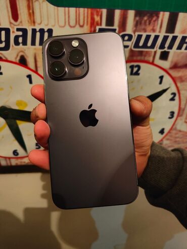 Apple iPhone: IPhone 14 Pro Max, Б/у, 128 ГБ, Deep Purple, Зарядное устройство, 91 %